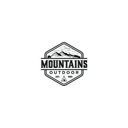 450x450 Vintage Camping And Mountain Logo Vector Royalty Free Vector Graphics