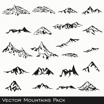 338x338 Mountain Vector Art Group With Items