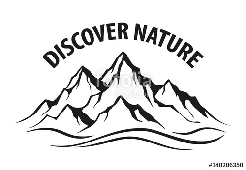 500x346 Mountain Range Silhouette Isolated Vector Illustration Stock