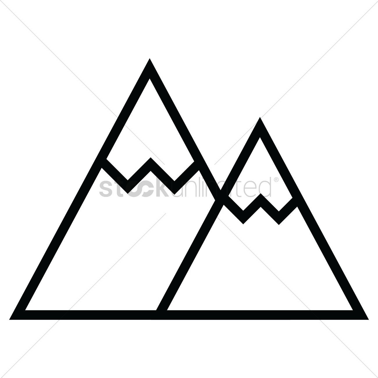 1300x1300 Mountains Vector Image