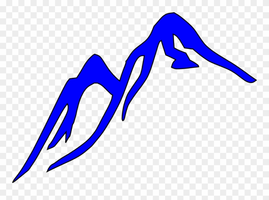 880x654 Free Vector Graphic Mountain Outline Blue Glacier Image