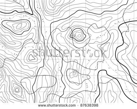 450x357 Vector Black And White Map Pattern With Abstract Topographical