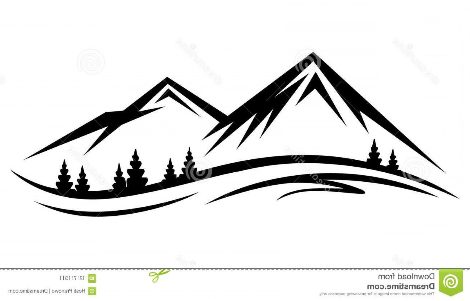 Free Free 185 Mountain Tree Line Svg SVG PNG EPS DXF File