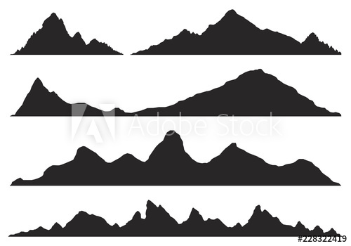 500x350 Mountains Silhouettes Vector