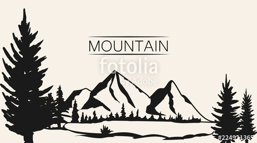 500x278 Mountains Vector Mountain Range Silhouette Isolated Mountain