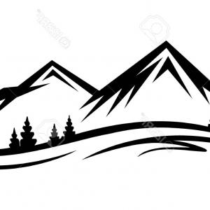 Mountain Range Silhouette Vector at Vectorified.com | Collection of ...