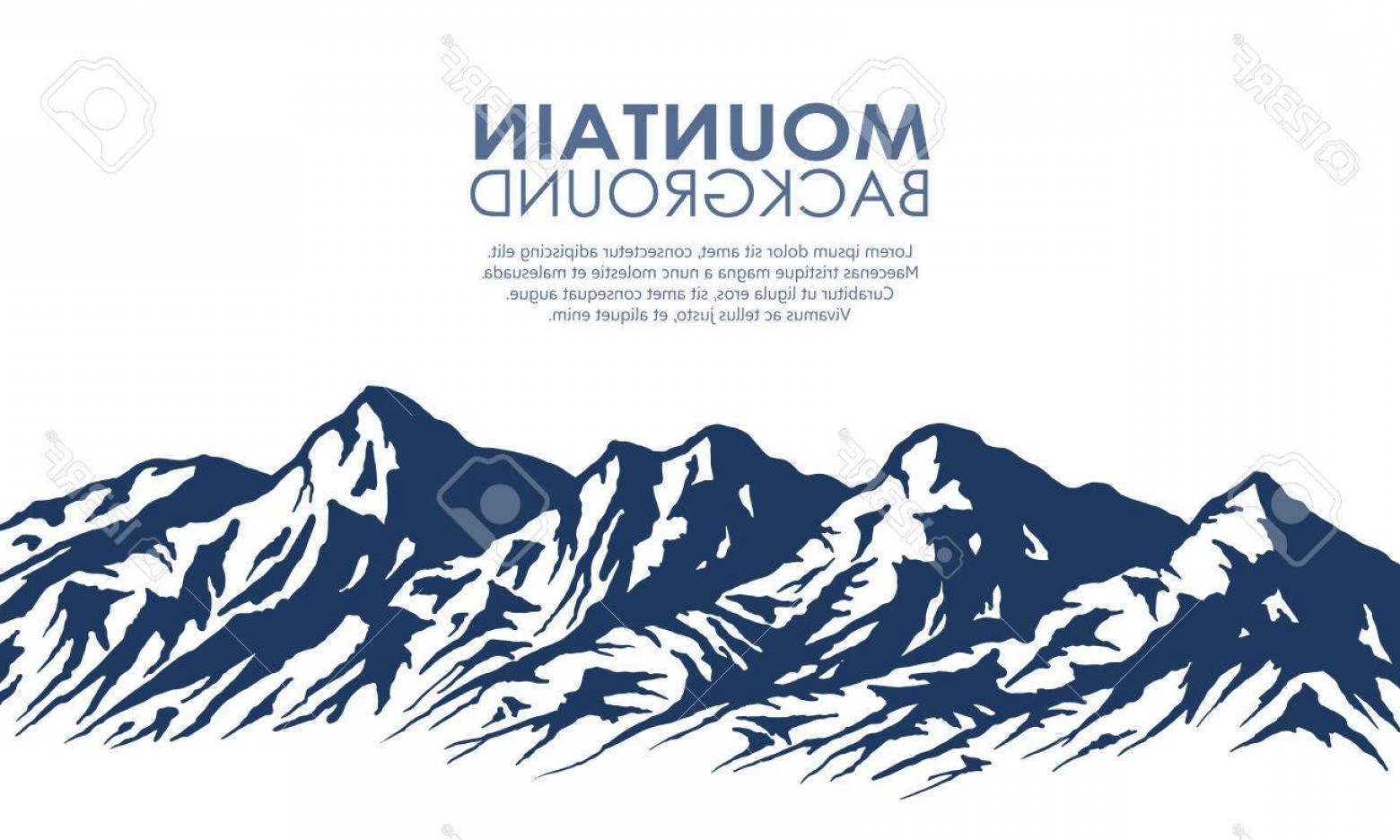 1560x936 Photostock Vector Mountain Range Silhouette Isolated On White