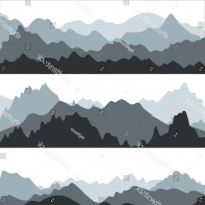 300x300 Set Of Mountains With Snow And Trees Vector Handandbeak