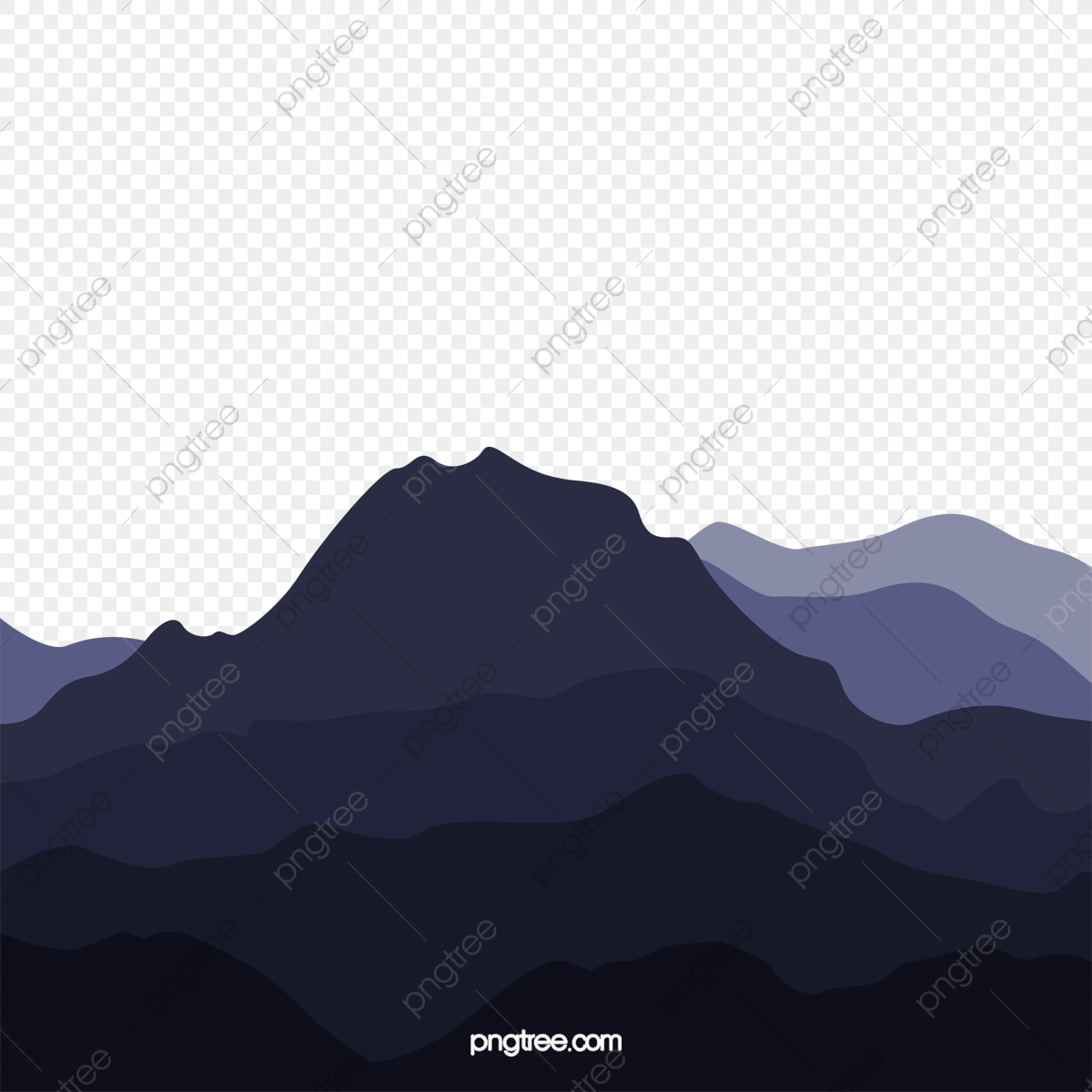 1200x1200 Creative Mountains Silhouette Vector Material, Mountain, Mountain