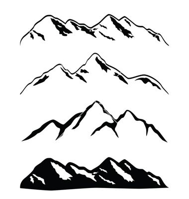 380x400 Mountain Ranges Vector