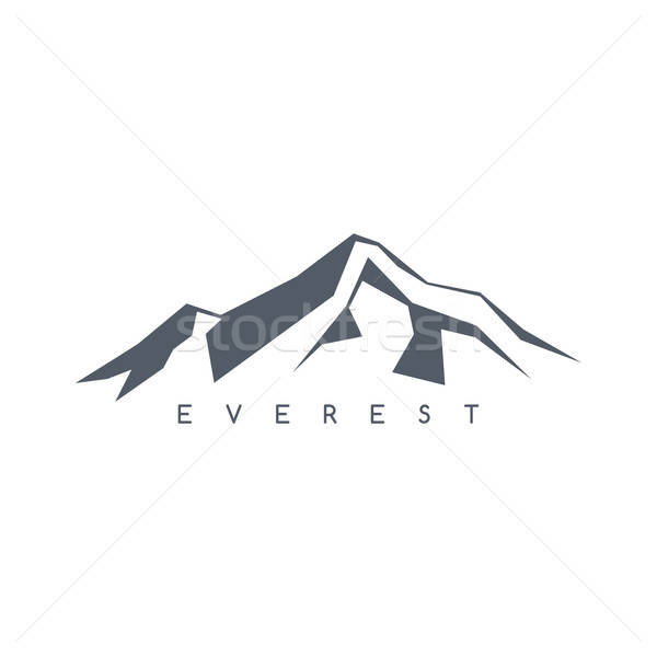 600x600 Mountain Range Theme Vector Illustration
