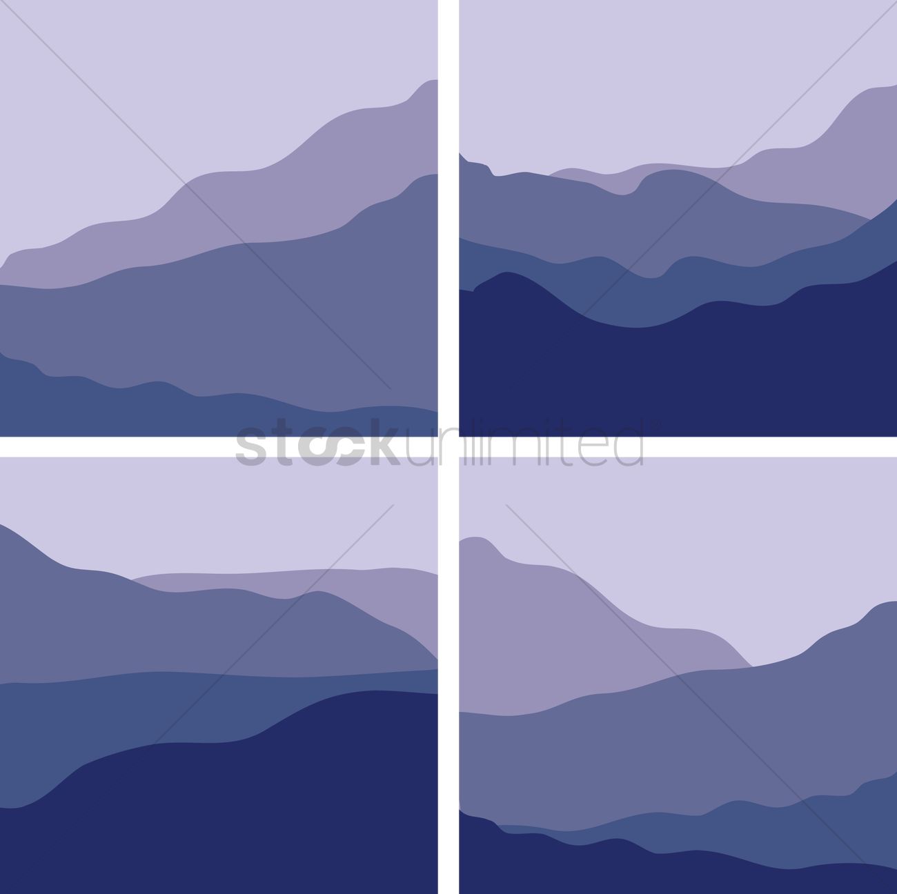 1300x1296 Different Parts Of Mountain Ranges Vector Image