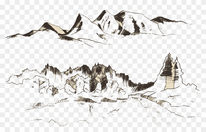 840x540 Drawn Mountain Mountain Range
