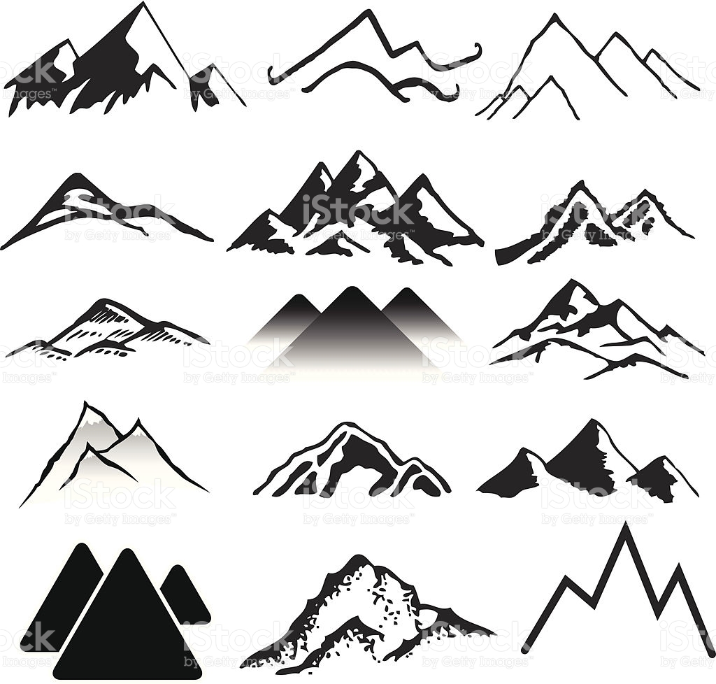 1024x978 Mountain Vector Art Group With Items