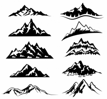 215x200 Mountain Range Free Vector Graphic Art Free Download