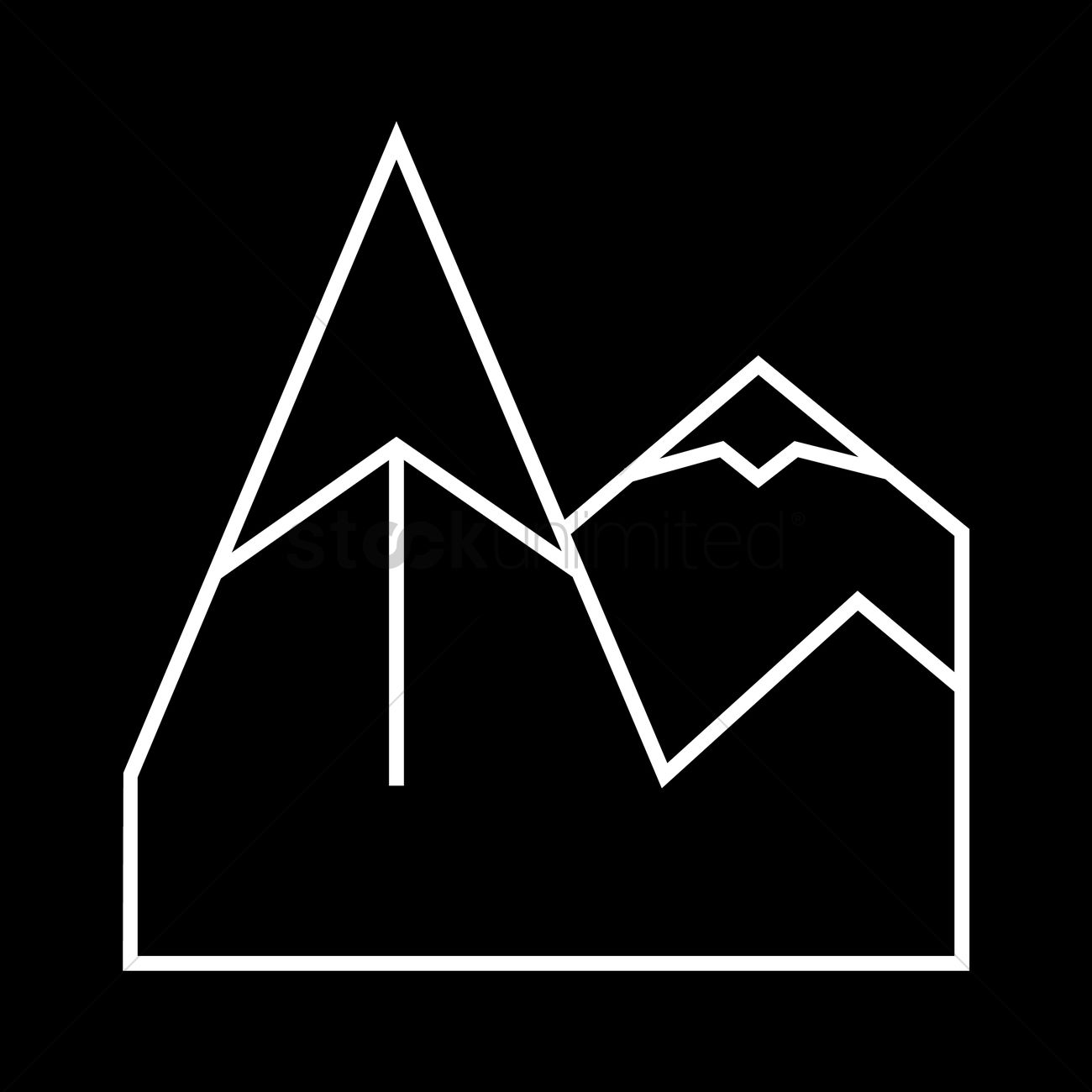 1300x1300 Free Mountain Range Vector Image