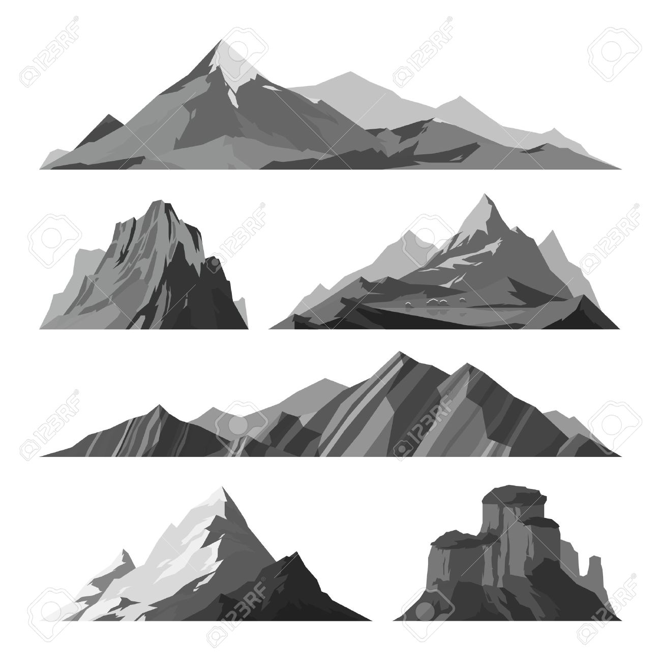 1300x1297 Huge Collection Of 'mountain Silhouette Vector' Download More