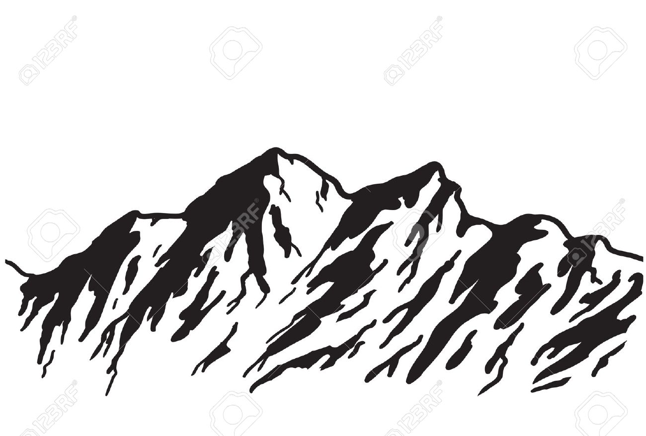 1300x878 Mountain Range Silhouette Vector