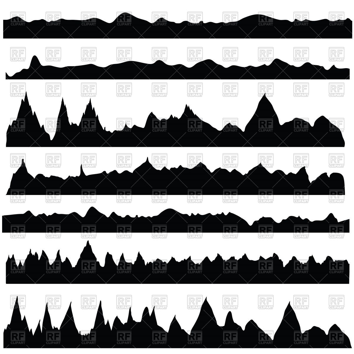 1200x1200 Mountain Silhouettes Vector Image Of Silhouettes, Outlines