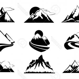 300x300 Mountains Vector Mountain Range Silhouette Isolated Illustration