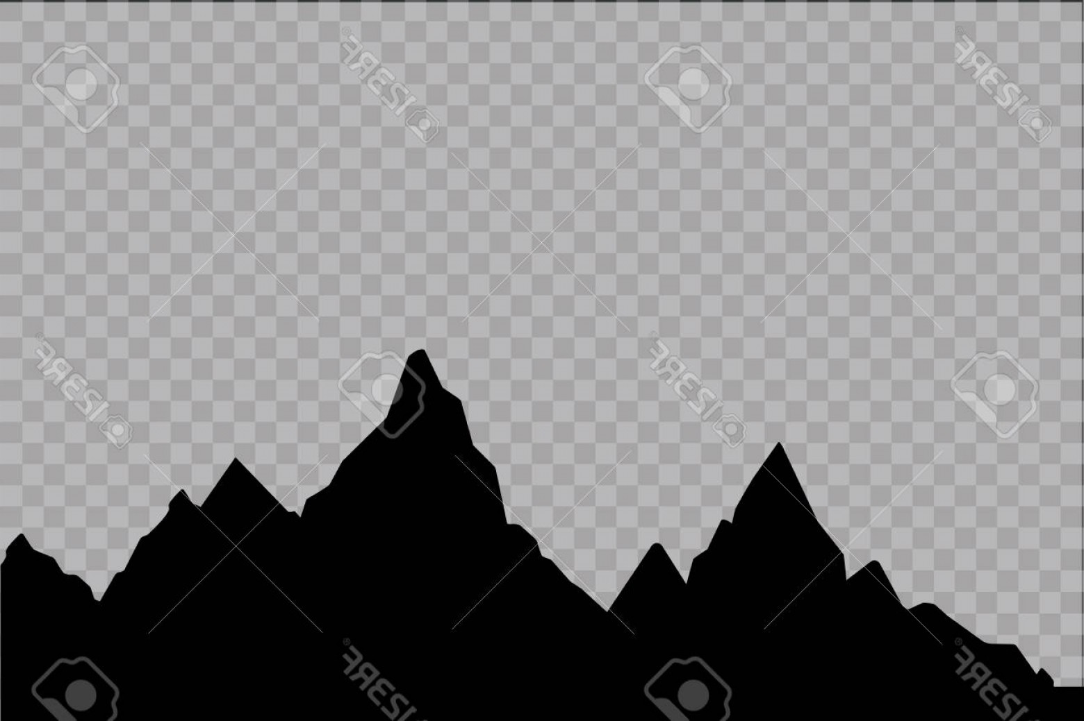 1560x1039 Photostock Vector Set Of Black And White Mountain Silhouettes