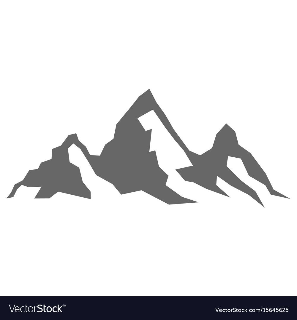 1000x1080 Ink Silhouette Vector, Mountain