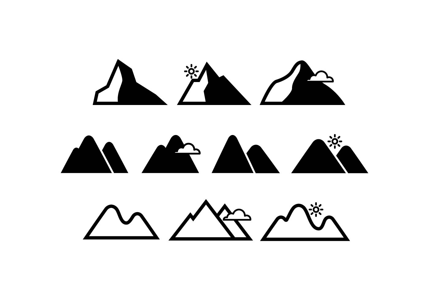 Download Mountain Silhouette Vector Free at Vectorified.com ...