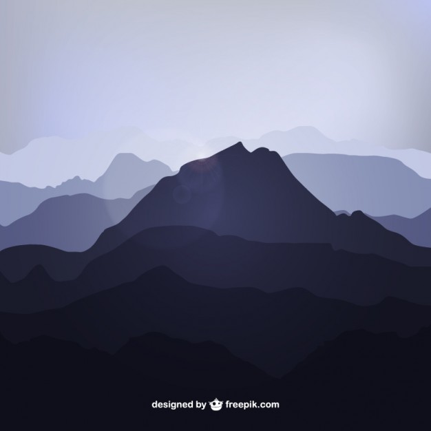 626x626 Mountain Silhouettes Vector Free Download