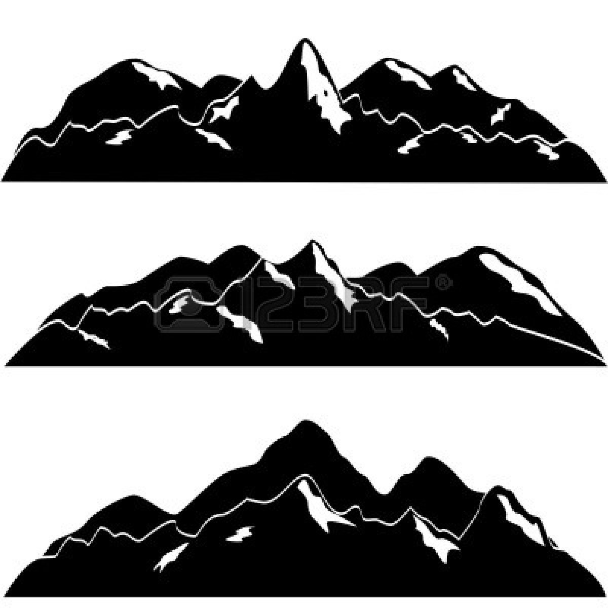 1200x1200 Unique Mountain Silhouette Clip Art