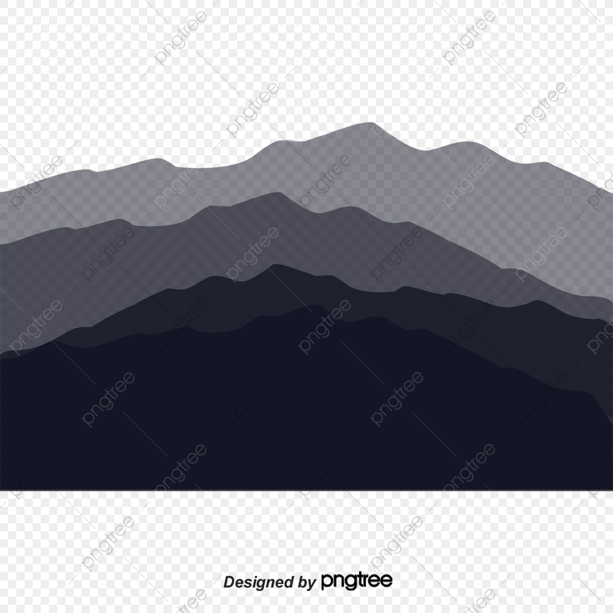 1200x1200 Creative Mountains Silhouette Vector Material, Mountain, Natural