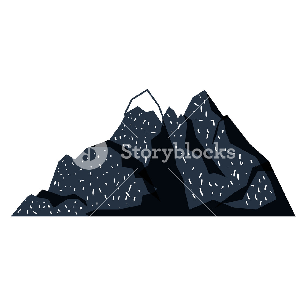 1000x1000 White Background With Dark Blue Hand Drawn Silhouette Of Mountain