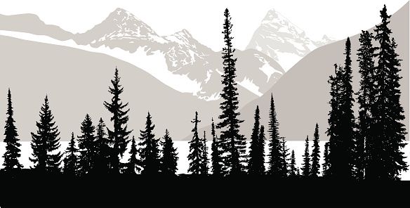 Mountain Tree Vector