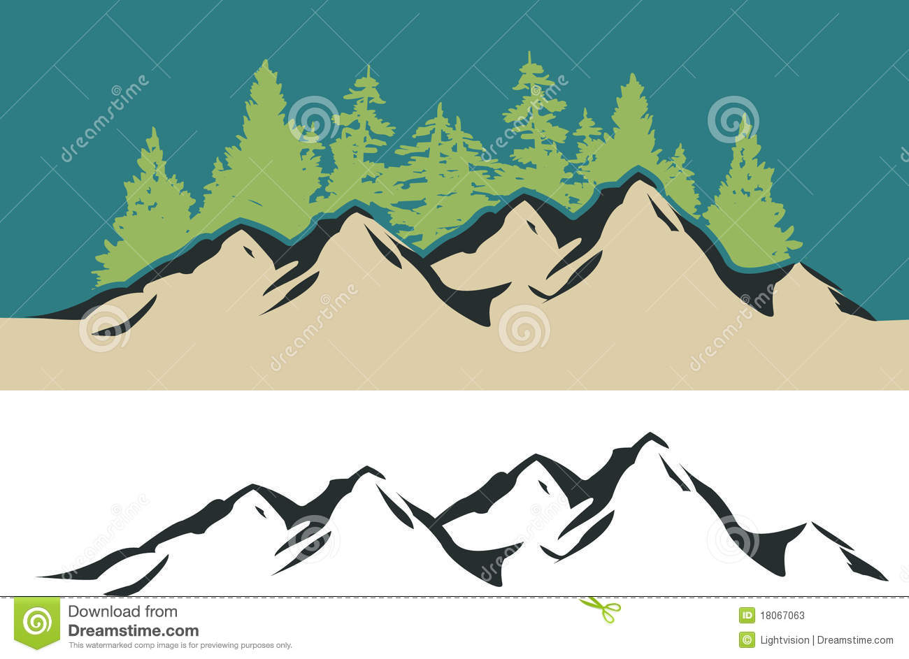 1300x943 Mountain And Tree Clipart