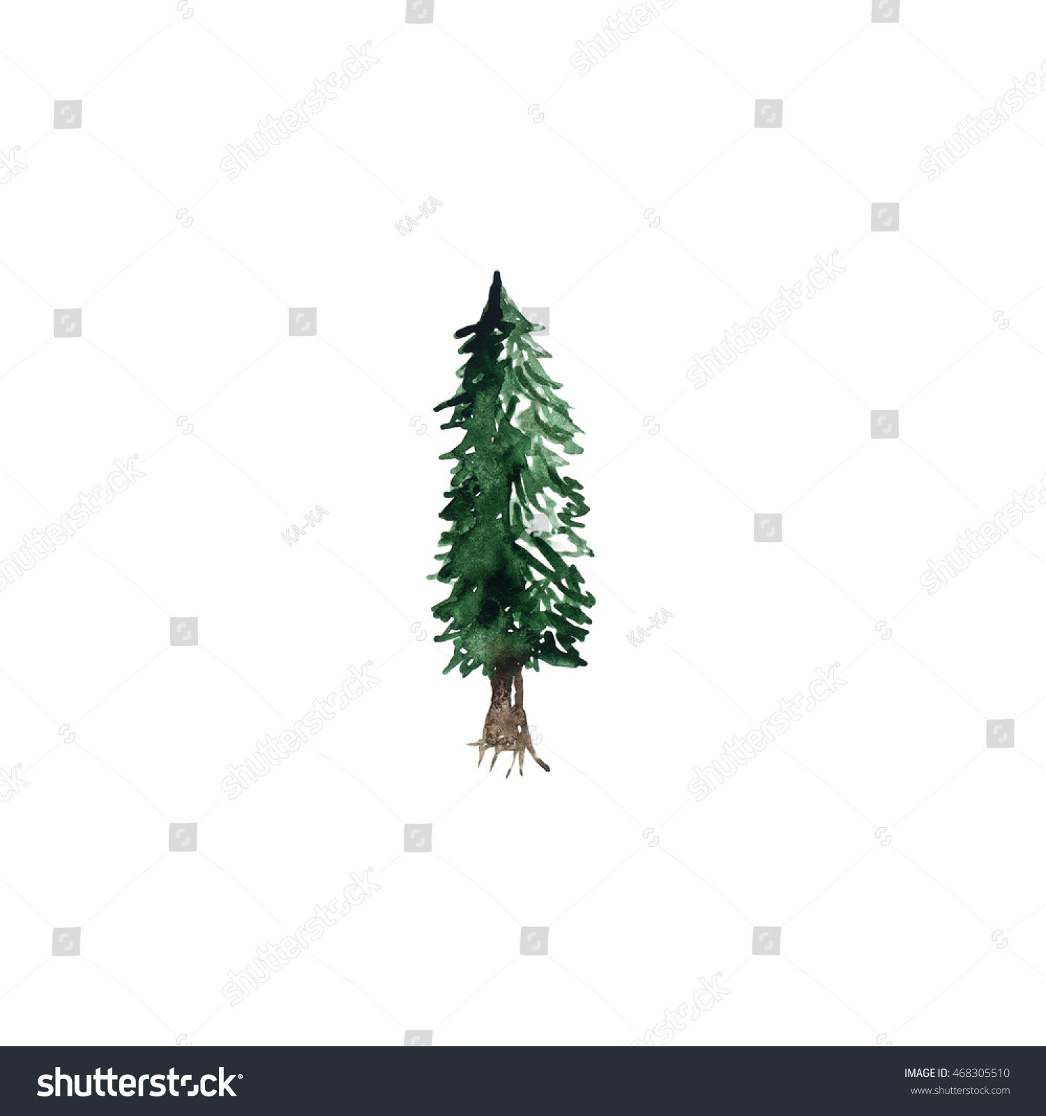 1500x1600 Colorado Mountain With Trees Vector Elegant Hand Paint Watercolor