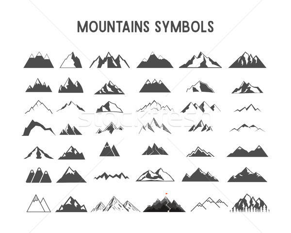 600x480 Mountain Vector Shapes And Elements For Creation Your Own Outdoor