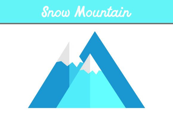 580x386 Winter Snow Mountain Vector Graphic