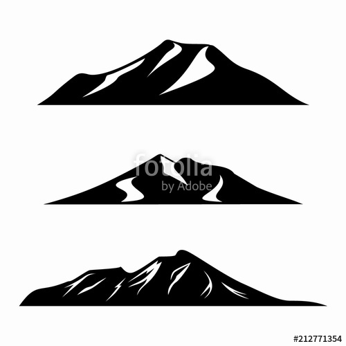 Silhouette Mountain Vector Illustration Stock Image And Royalty 500x500 Silhouette Mountain Vector Illustration Stock Image And Royalty