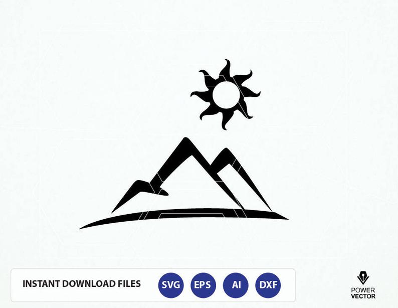 Sun Mountain Clip Art Mountains Cameo Cricut Etsy 794x614 Sun Mountain Clip Art Mountains Cameo Cricut Etsy