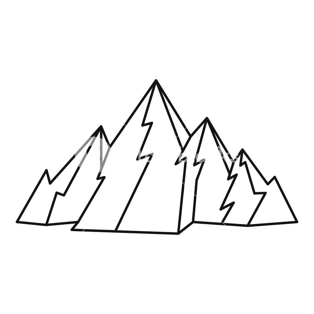 Free Free 103 Outline Simple Mountain Svg SVG PNG EPS DXF File