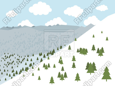 400x300 Pine Forest In The Mountains Vector Image Of Nature, Landscape