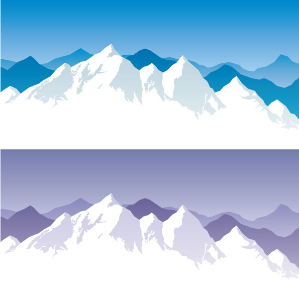 595x595 Cartoon Snow Mountain Vector Material Free Download Web