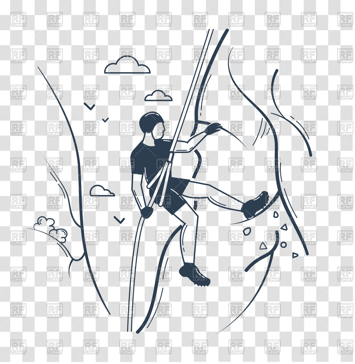 1173x1200 Icon Of Climber Man Climbing A Mountain Vector Image Of Sport