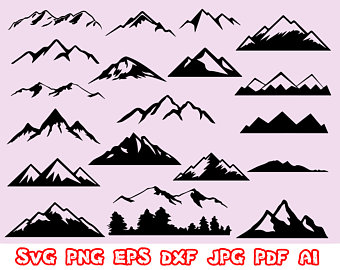 340x270 Mountain Vector Etsy
