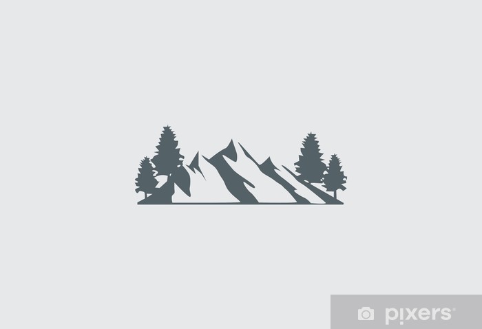 700x478 Mountain Vector Logo Wall Mural