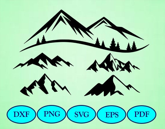 570x446 Mounta For Cricut For Cameo Mountain Mountain Logo Etsy