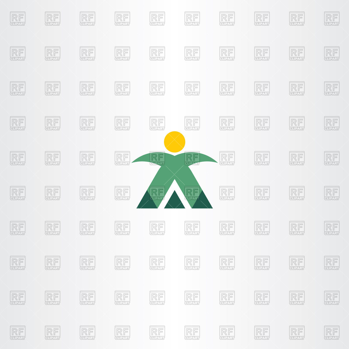 1200x1200 Mountain Man Mountaineer Icon Vector Image Of Icons And Emblems