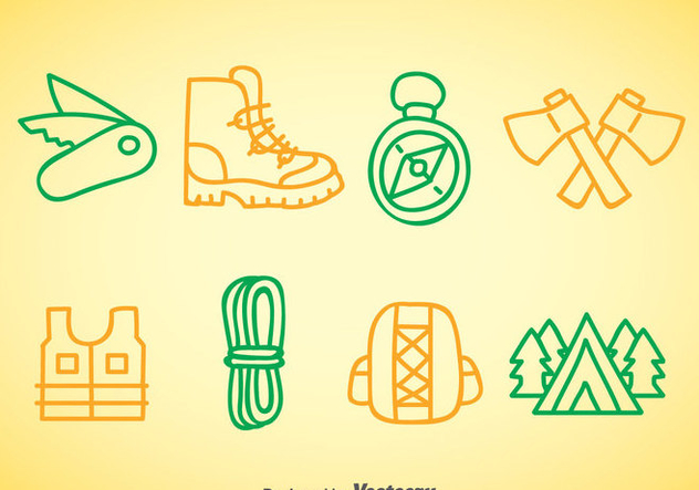 632x443 Mountaineer Doodle Icons Free Vector Download Cannypic