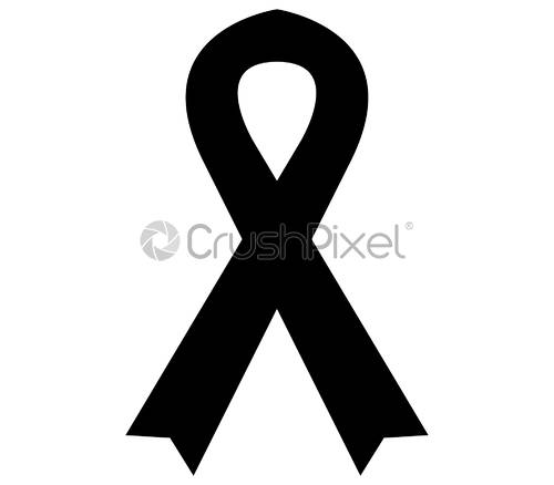 500x438 Mourning Ribbon Icon, Stock Vector Crushpixel