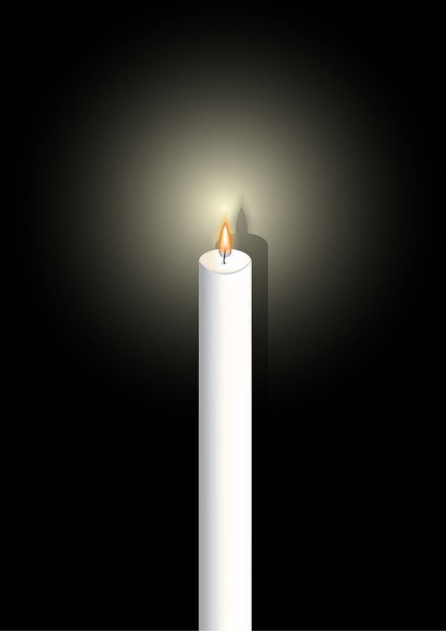 636x900 White Candle On White Background Mourning Symbol Rip Funeral