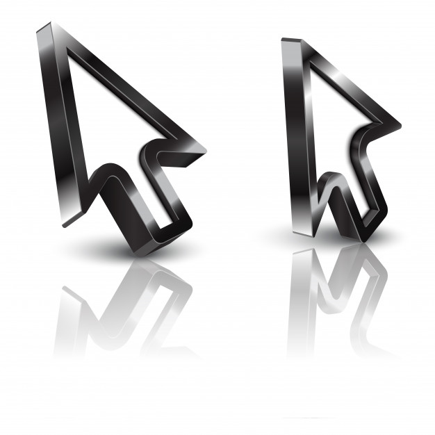 626x626 Glossy Arrow Mouse Pointer Vector Premium Download